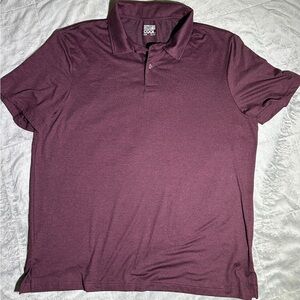 32 Degrees Cool Polo Shirt Men XL Light Burgundy Moisture Wicking 4 Way Stretch